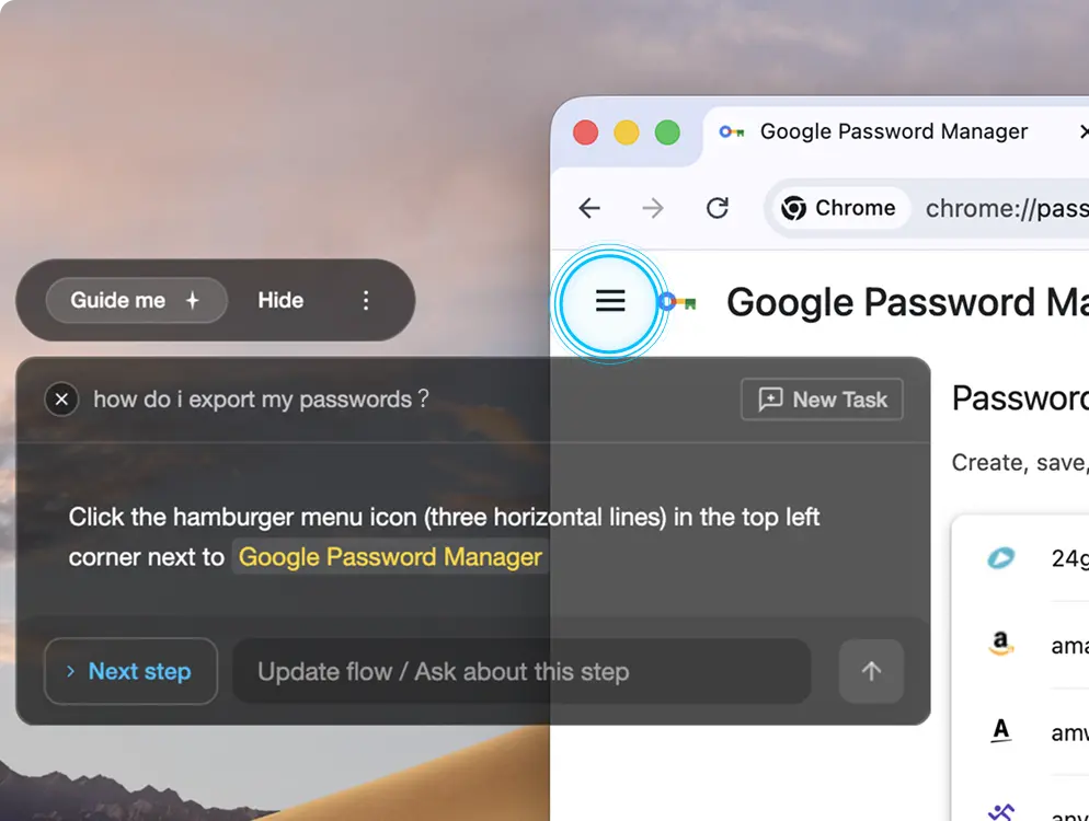 Ourguide interface preview